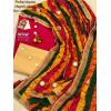 Phulkari diamond mirror Dupatta V18A##