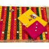 Phulkari diamond mirror Dupatta V18A##