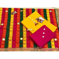 Phulkari diamond mirror Dupatta V18A##