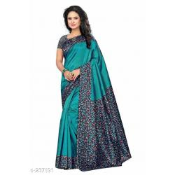 Kalamkari Printed Art Silk Sarees
