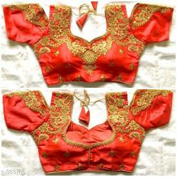 Satin Blouse With embroidered work Me20A##