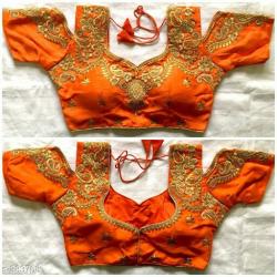 Satin Blouse With embroidered work Me20A##