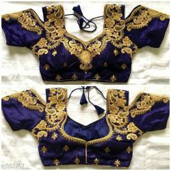 Satin Blouse With embroidered work Me20A##