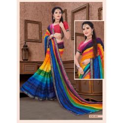 Georgette Saree's with blouse.  Ramf15A##.