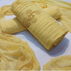 Top, Cotton Printed Bottom & Dupatta  Hem21A##