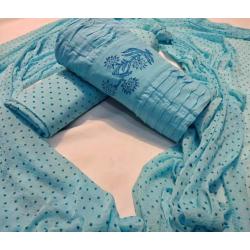 Top, Cotton Printed Bottom & Dupatta  Hem21A##