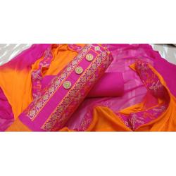  Chiffon Embroidered Lace Dupatta    Hem21A##