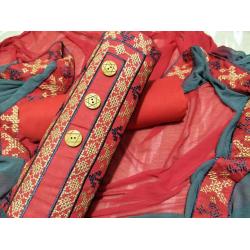  Chiffon Embroidered Lace Dupatta    Hem21A##