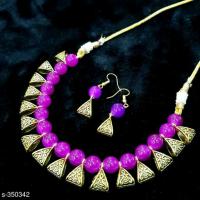  Beaded Work German Silver Necklace Set Vol 1  