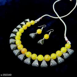  Beaded Work German Silver Necklace Set Vol 1  