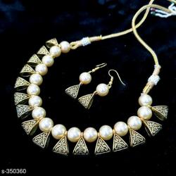  Beaded Work German Silver Necklace Set Vol 1  