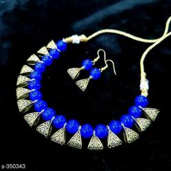  Beaded Work German Silver Necklace Set Vol 1  