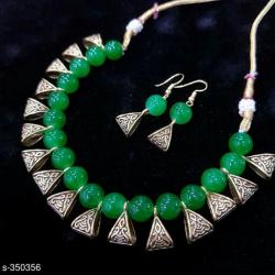  Beaded Work German Silver Necklace Set Vol 1  