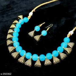  Beaded Work German Silver Necklace Set Vol 1  