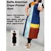 selfie style crepe printed Kurtis