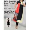 selfie style crepe printed Kurtis