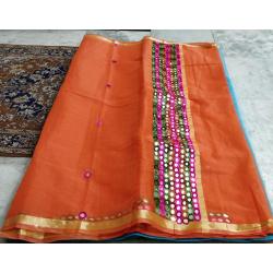   KOTA DORIYA MIRROR WORK   SAREE'S  V23A##