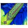 Handloom Cotton Cross Stitch Work Top, Cotton Bottom, Chiffon dupatta 