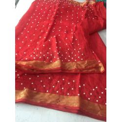 Kota Doriya   pearl work   zari border Saree's     