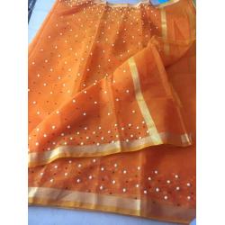 Kota Doriya   pearl work   zari border Saree's     