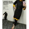Ladies Solid Rayon Selfie Kurtis