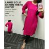 Ladies Solid Rayon Selfie Kurtis