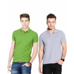 Polycotton Men's Solid T-shirts Vol 6