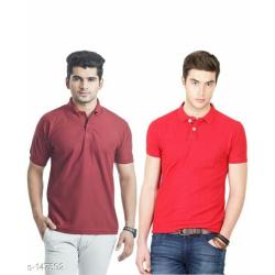 Polycotton Men's Solid T-shirts Vol 6