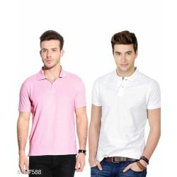 Polycotton Men's Solid T-shirts Vol 6
