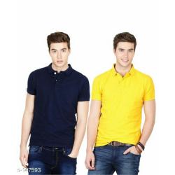 Polycotton Men's Solid T-shirts Vol 6