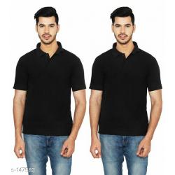 Polycotton Men's Solid T-shirts Vol 6