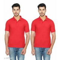 Polycotton Men's Solid T-shirts Vol 6