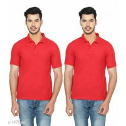 Polycotton Men's Solid T-shirts Vol 6